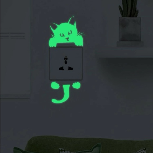Luminous Cat Lightswitch Decor Decal - Picture 3 of 4
